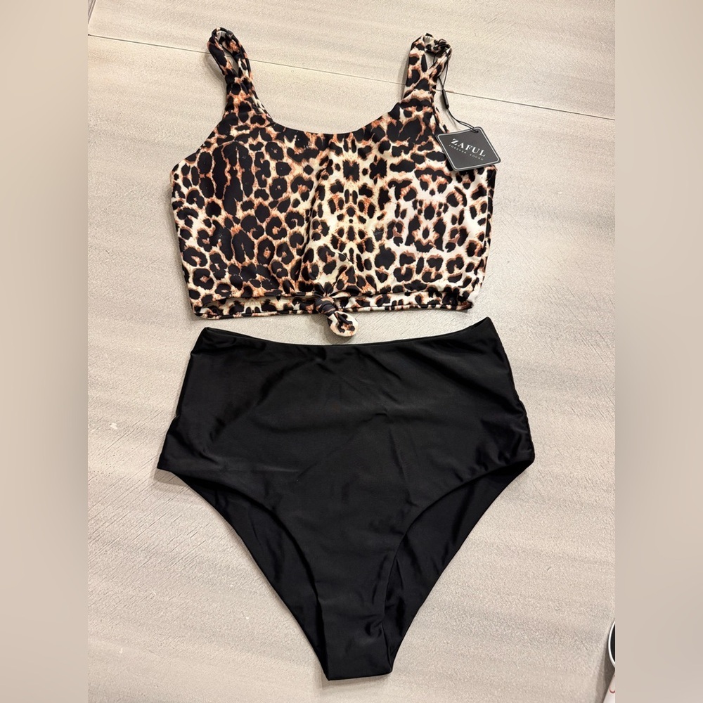 New Zaful Leopard Print Bikini/Tankini Set | High Waisted
